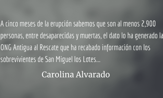 Crónica de una catástrofe. Carolina Alvarado.
