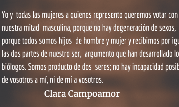 Texto íntegro del discurso de Clara Campoamor en las Cortes