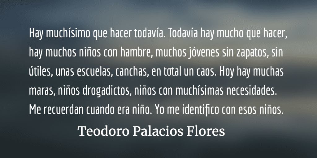 Biografía en primera persona de Teodoro Palacios Flores
