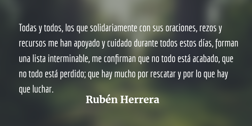 Agradecimiento de Rubén Herrera desde Quetzaltenango