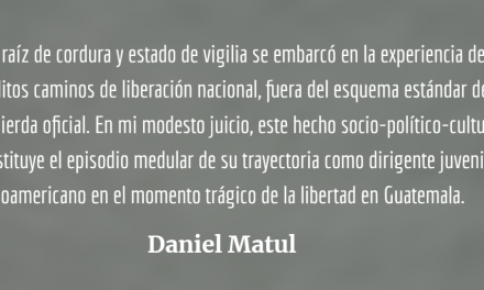 Daniel Matul sobre Alejandro Cotí